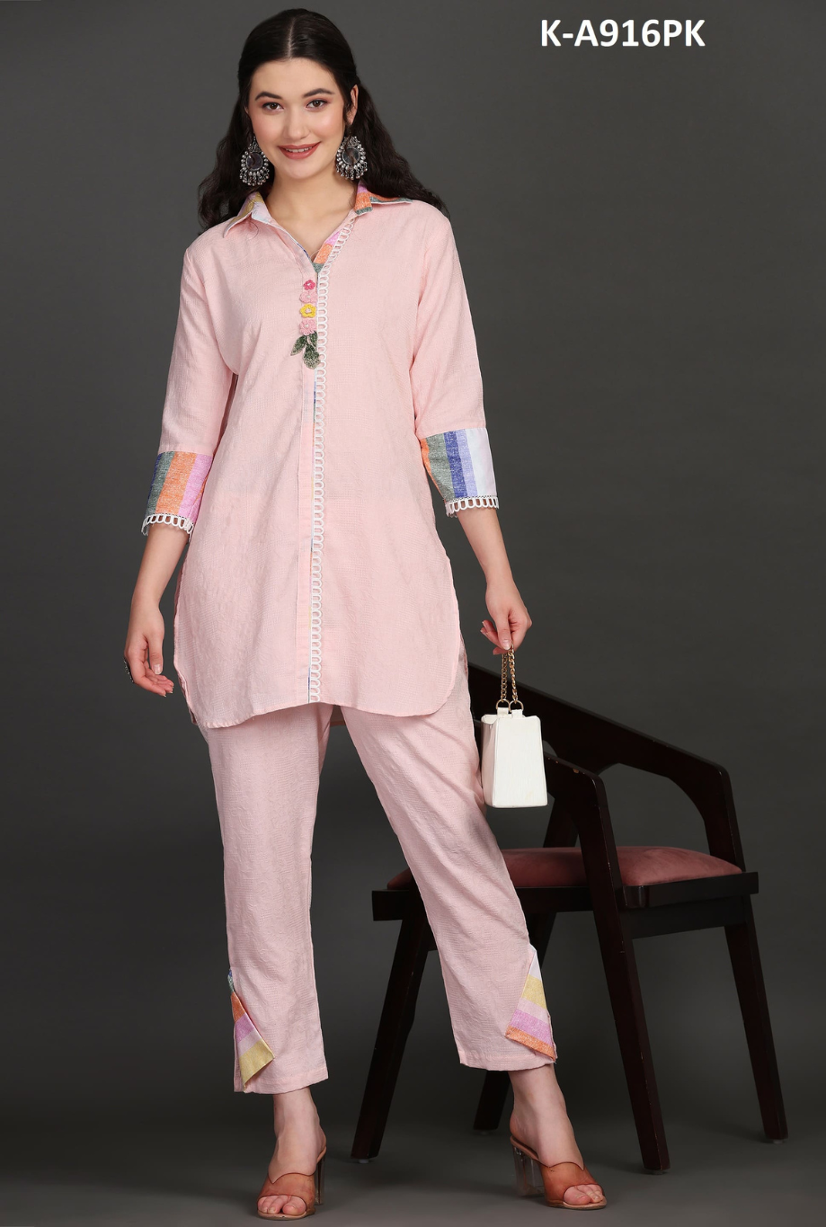 Floral Embroidered Co-ord Set