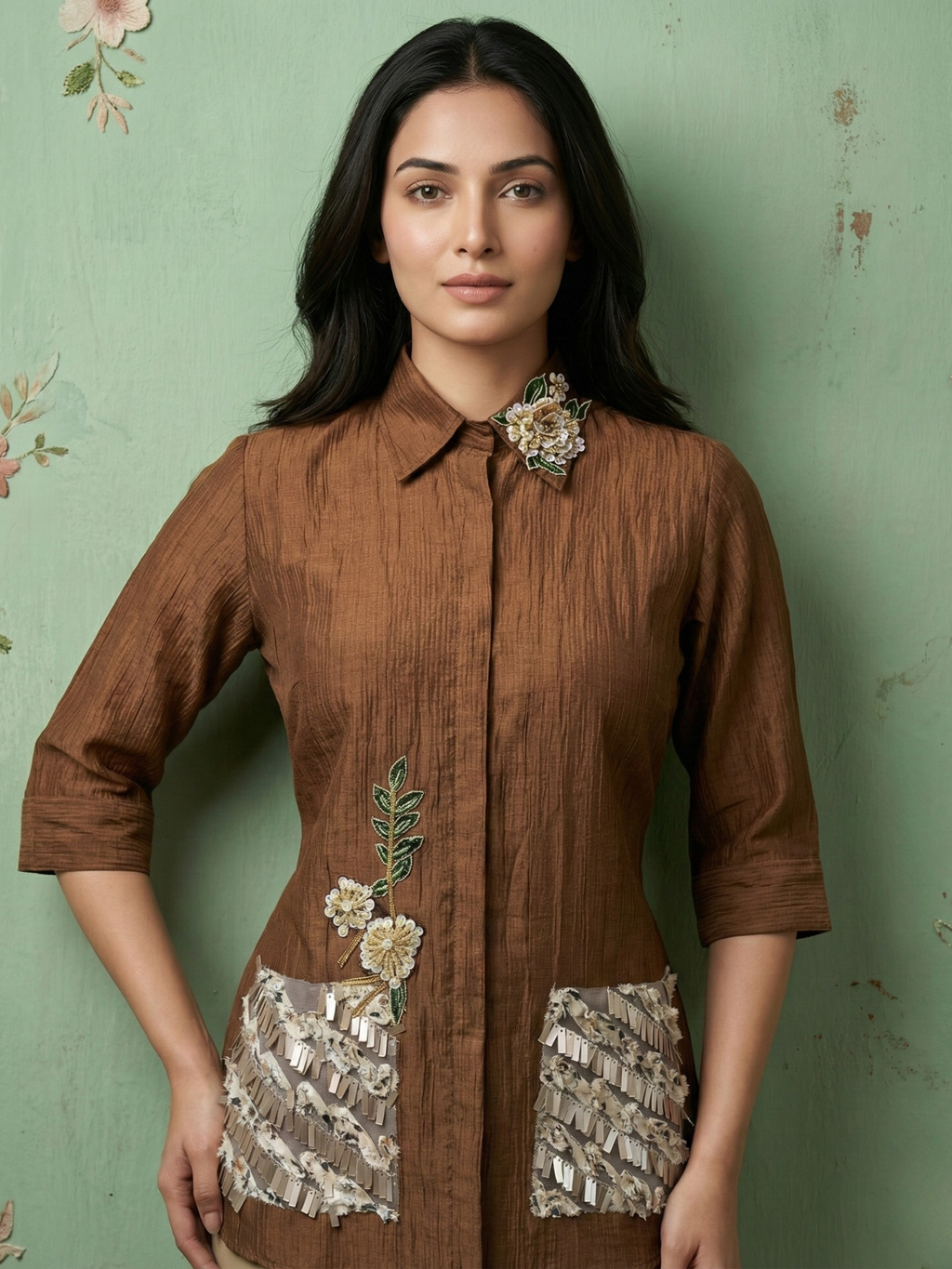 Mocha Metallic Shirt
