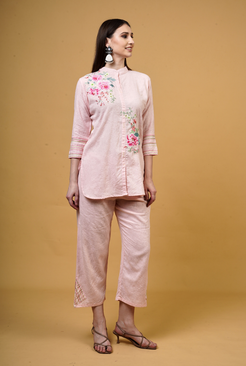 Floral Embroidered Co-ord Set