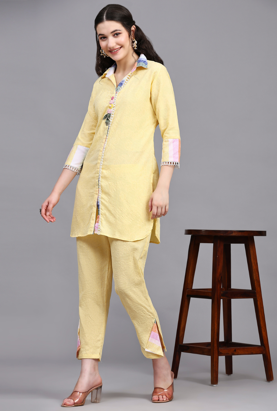 Floral Embroidered Co-ord Set