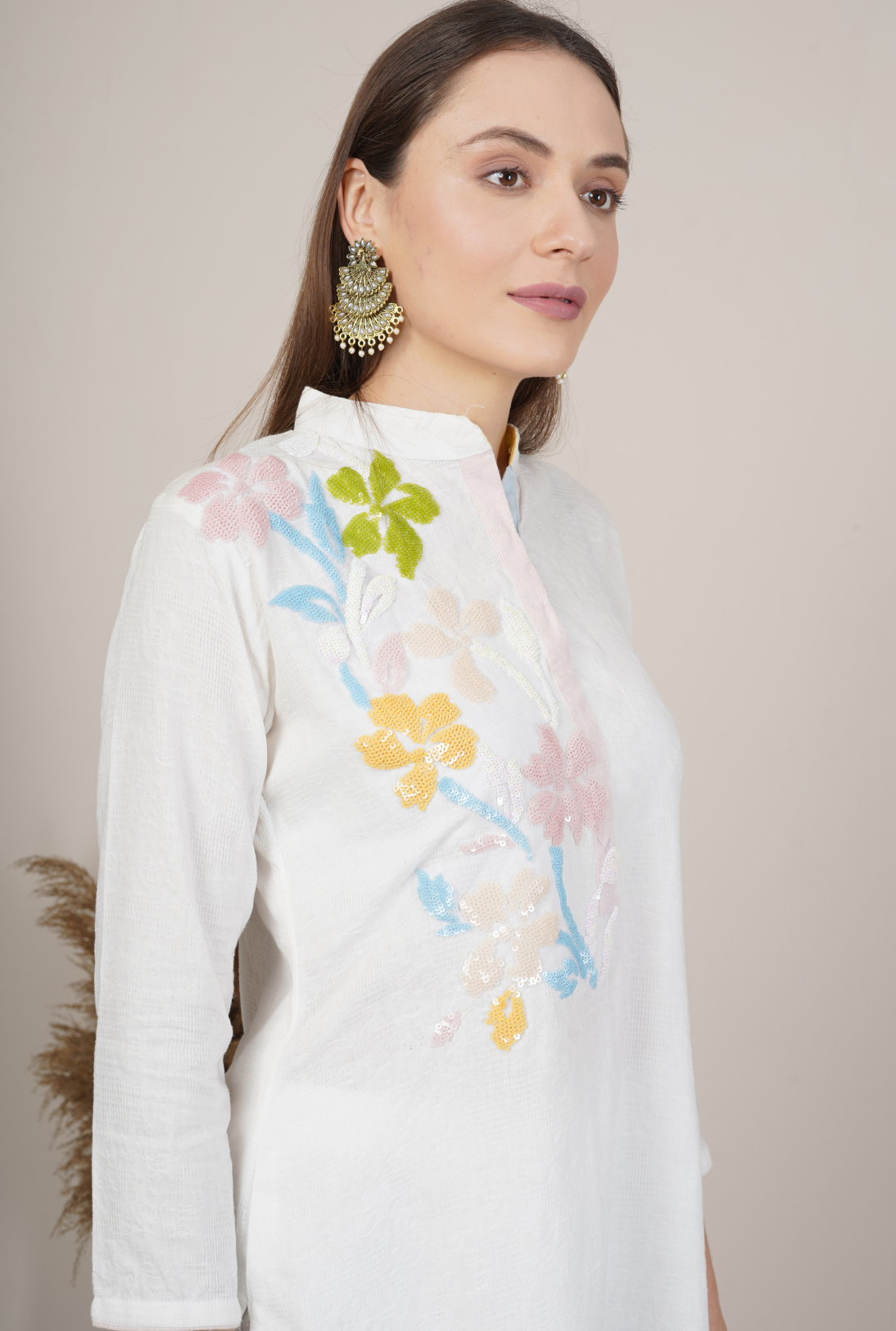 Floral Embroidered Kurta Set