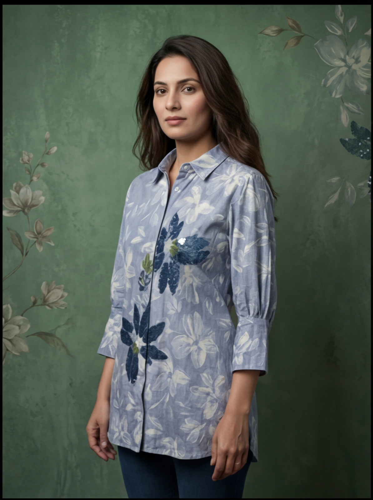 Azure Bloom Shirt