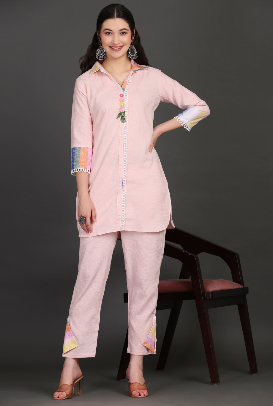 Floral Embroidered Co-ord Set