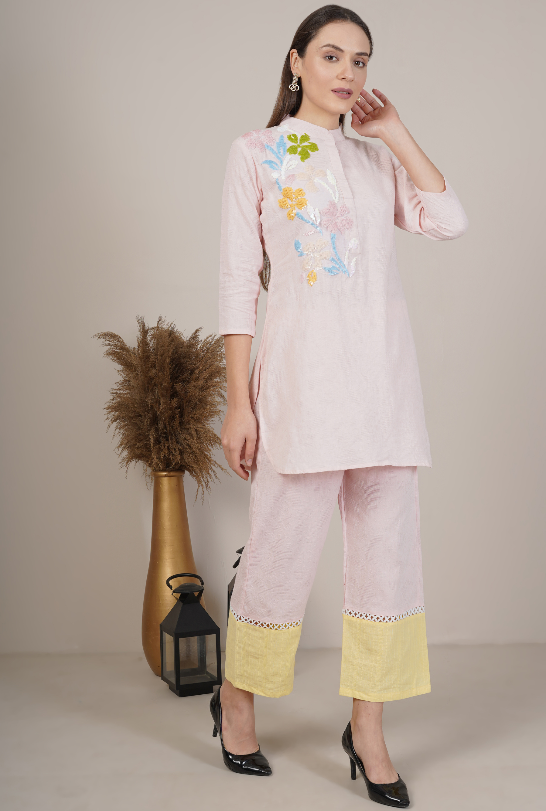 Floral Embroidered Kurta Set