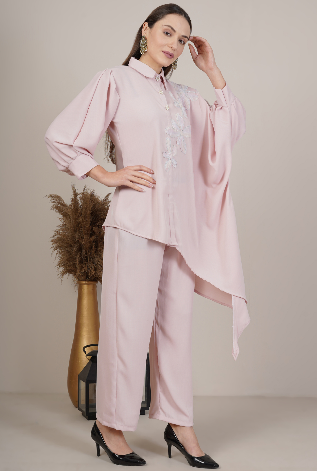 Embroidered Tunic Set