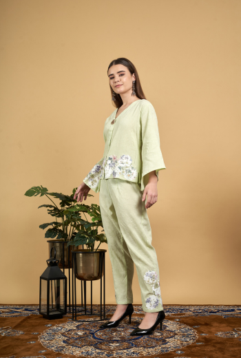 Floral Peplum Kurta Set