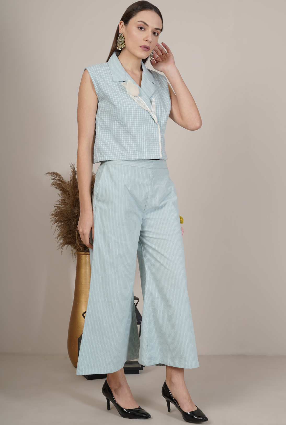 Sleeveless Gingham Co-Ord Set