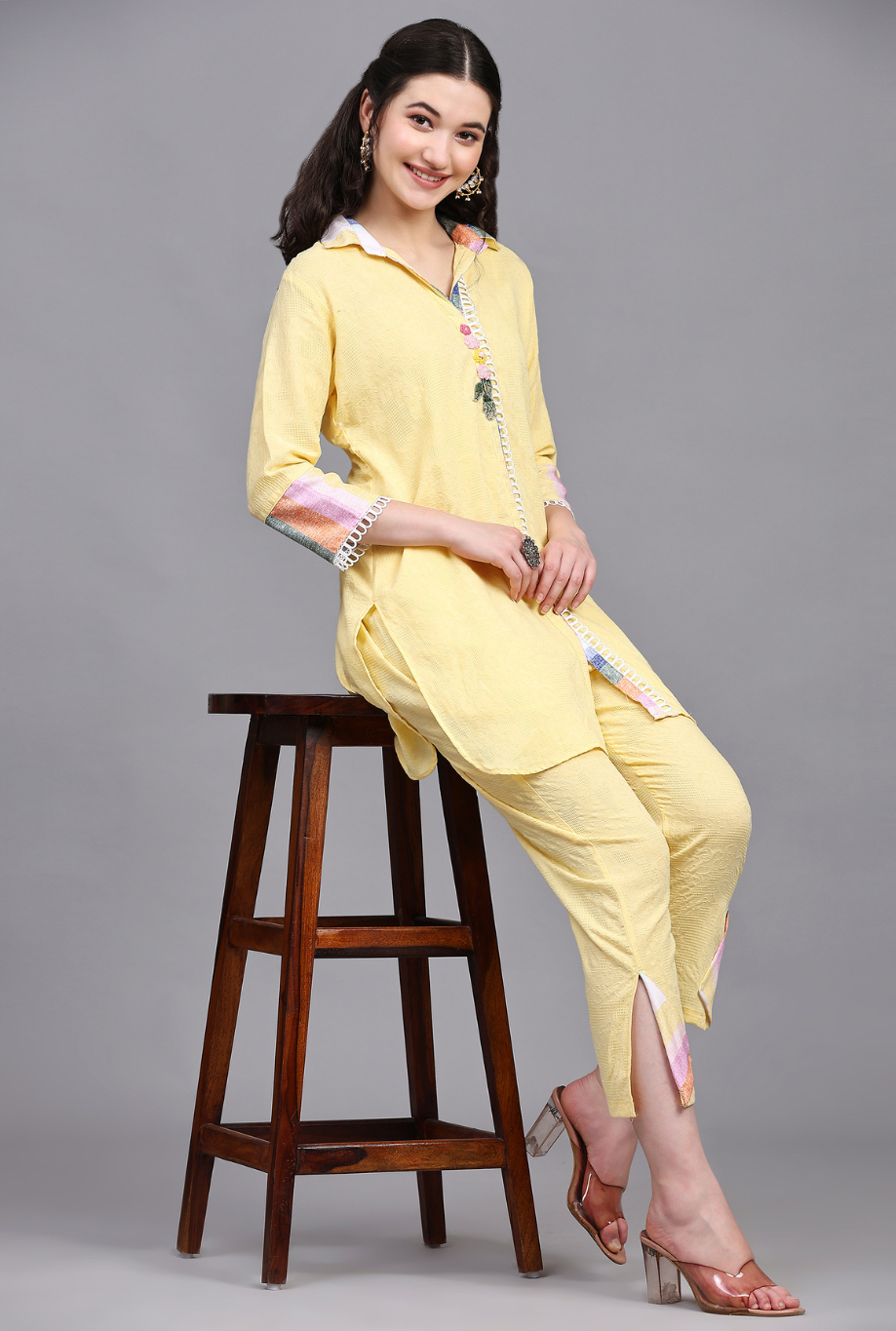 Floral Embroidered Co-ord Set