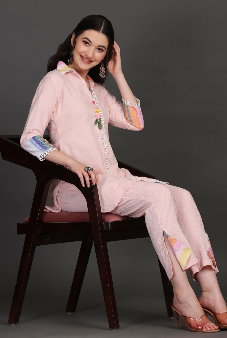 Floral Embroidered Co-ord Set