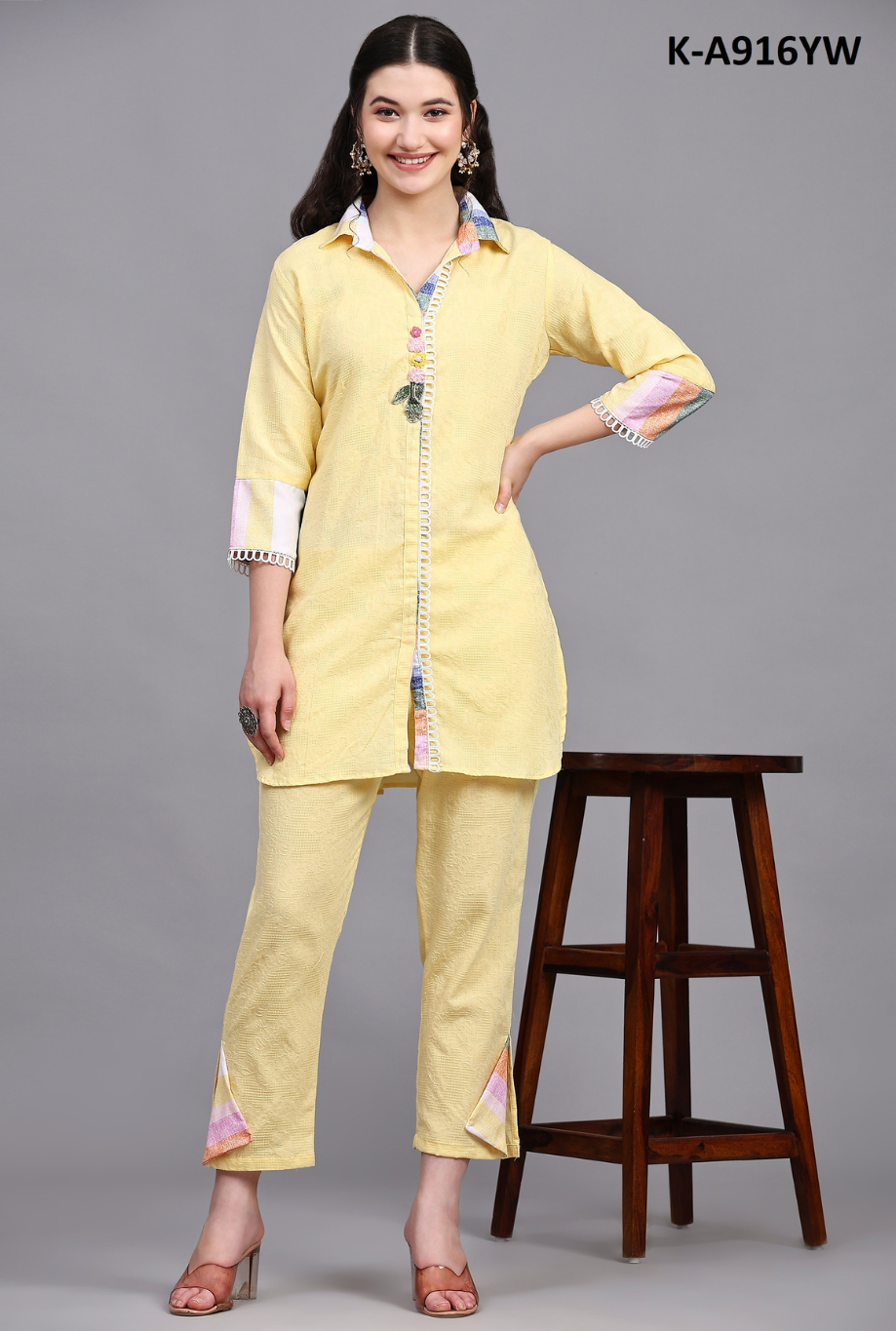 Floral Embroidered Co-ord Set