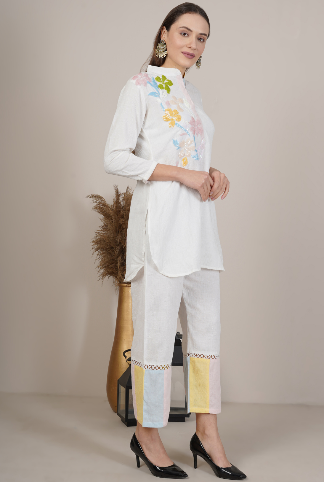 Floral Embroidered Kurta Set