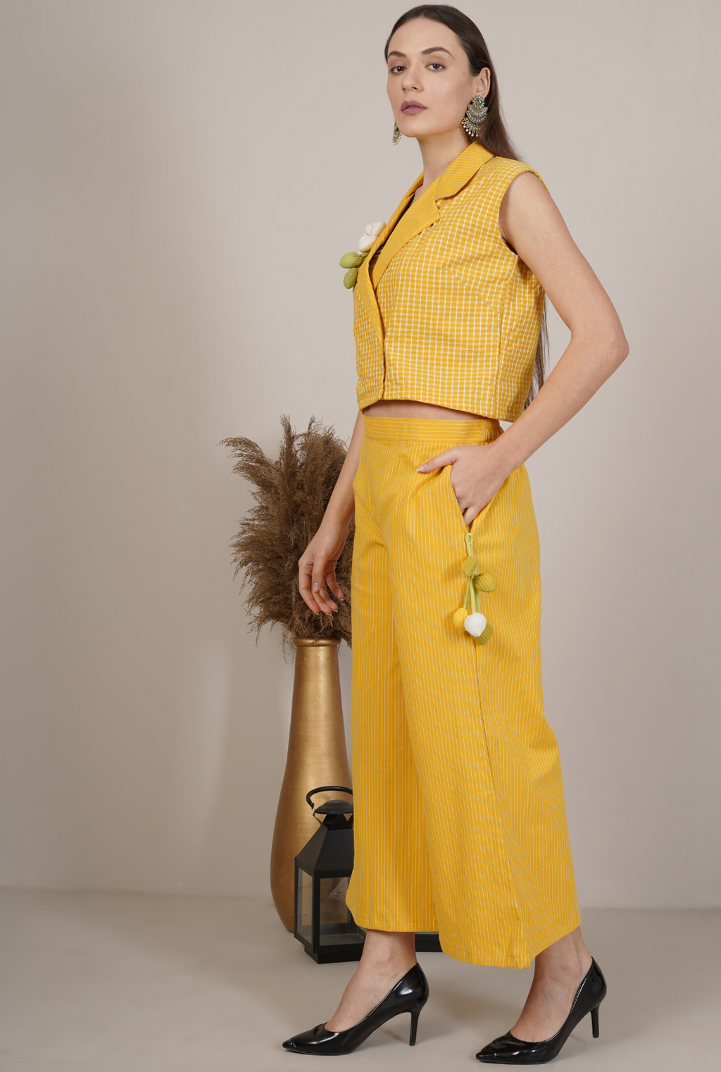 Sleeveless Gingham Co-Ord Set