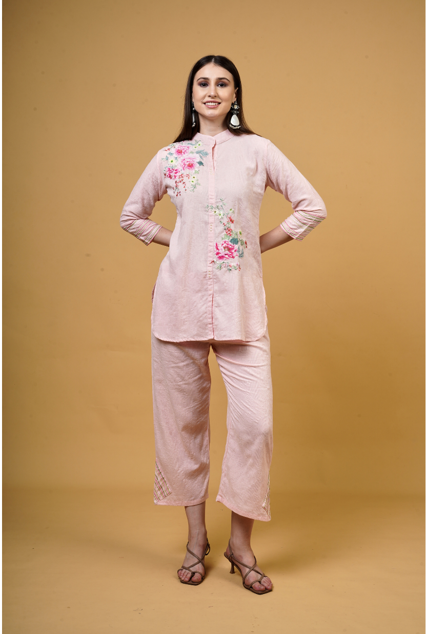 Floral Embroidered Co-ord Set