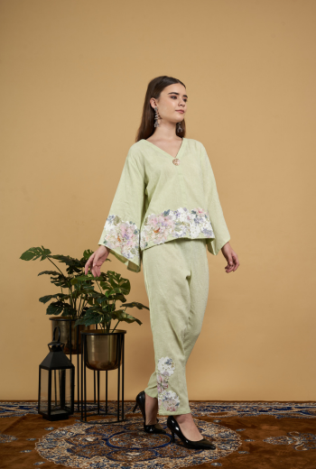 Floral Peplum Kurta Set