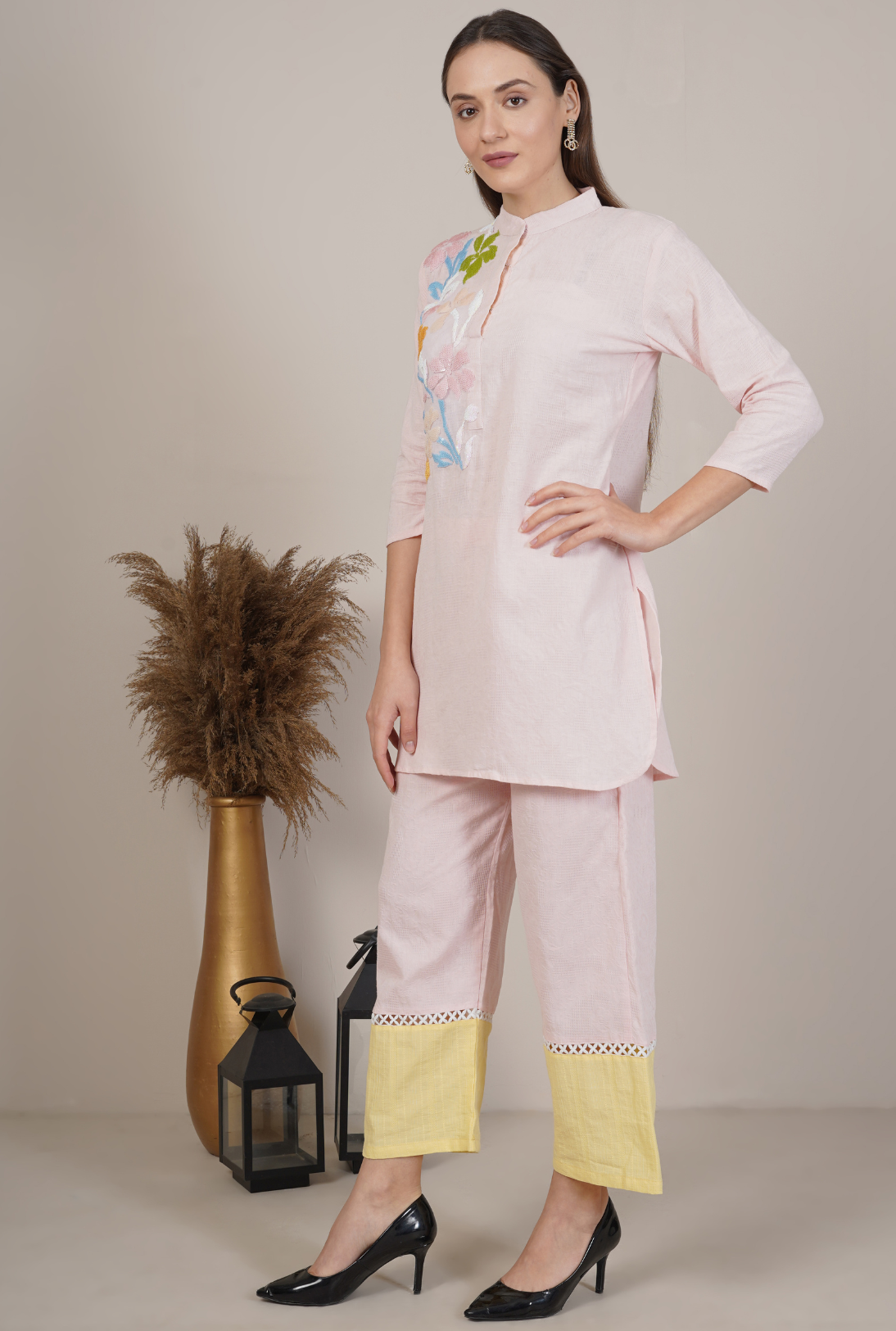 Floral Embroidered Kurta Set