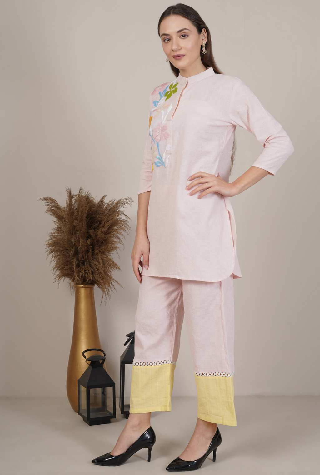 Floral Embroidered Kurta Set