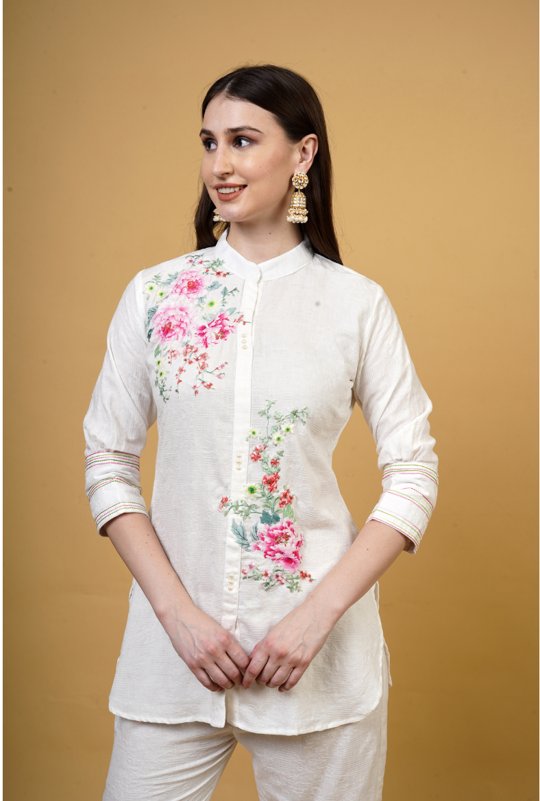 Floral Embroidered Co-ord Set