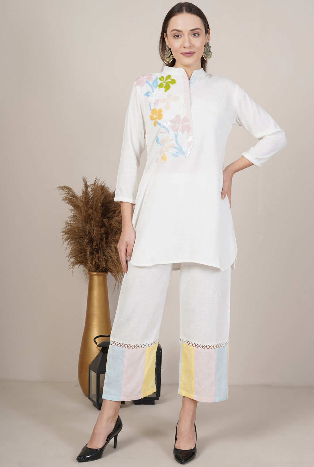 Floral Embroidered Kurta Set