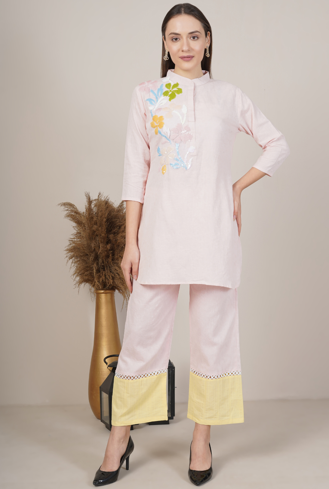 Floral Embroidered Kurta Set