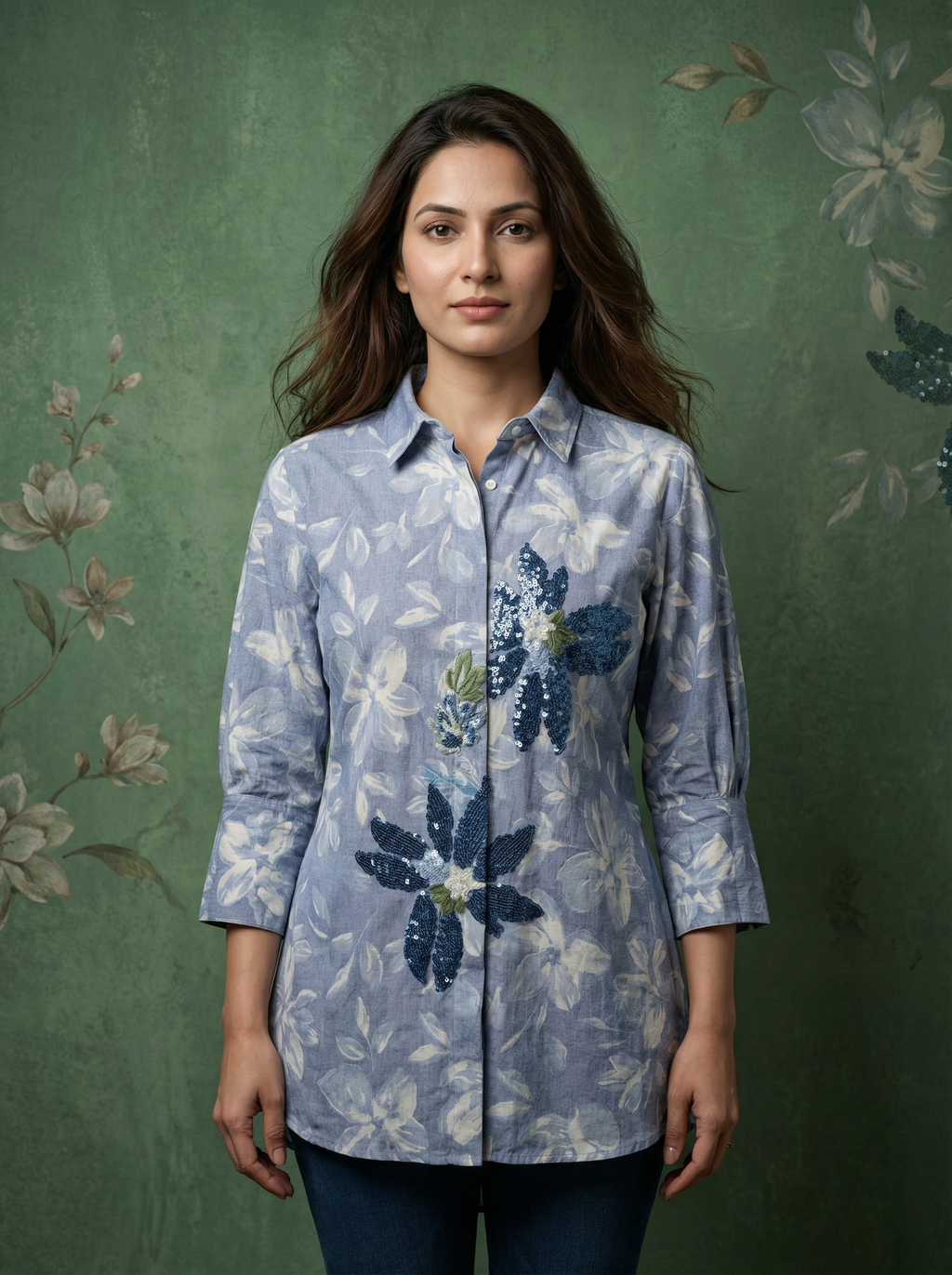 Azure Bloom Shirt